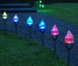 Садовые светильники на солнечных батареях