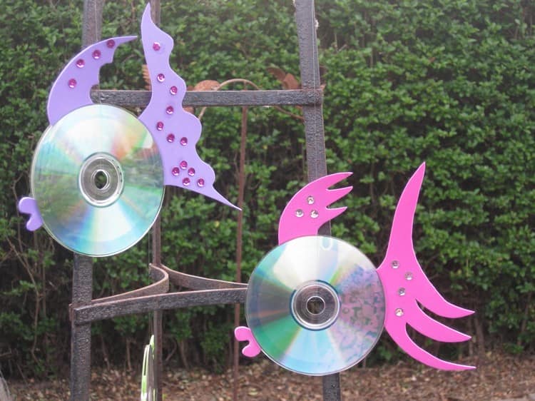 Поделки для дачи из CD дисков