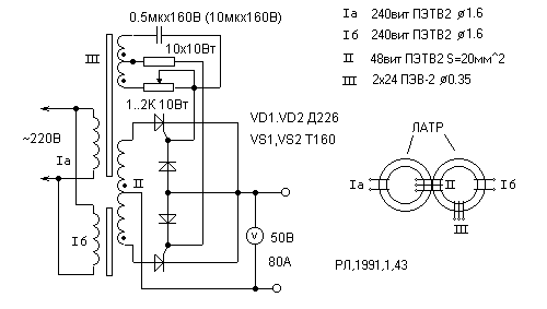 Тороидальный трансформатор - схема