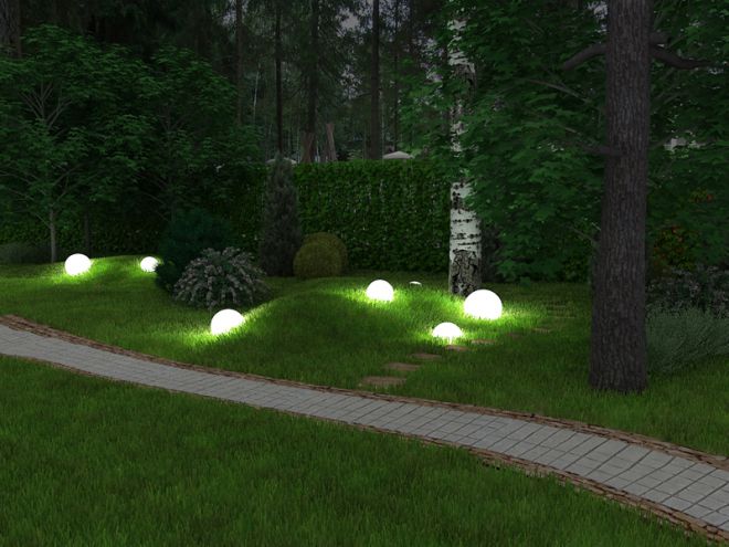 Садовые светильники шары на солнечных батареях