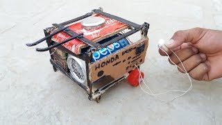 WOW! How to Make a Generator || At Home with cardboard & Pepsi Tin || Mini Generator || 9v battery