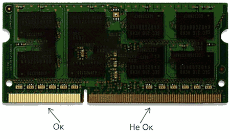 Очистка контактов оперативной памяти RAM