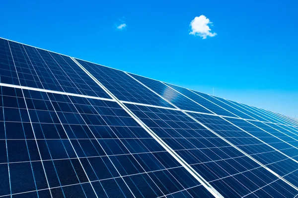 Детали панели солнечных батарей — стоковое фото